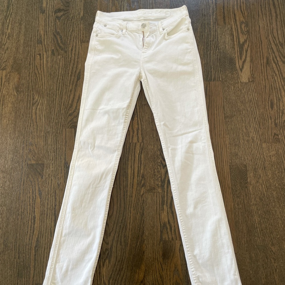 7 for all mankind white skinny jeans